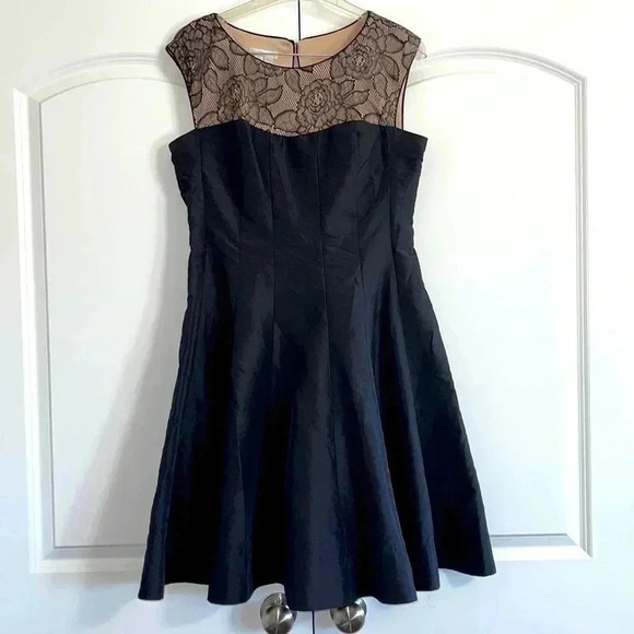 London Times Dresses & Skirts - London Times Lace-Top Black Cocktail Dress​​